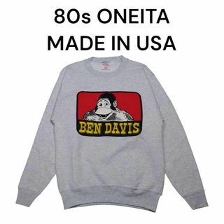 80s ONEITA　ベンデイビス　ビッグプリント　スウェットトレーナーUSA製(スウェット)