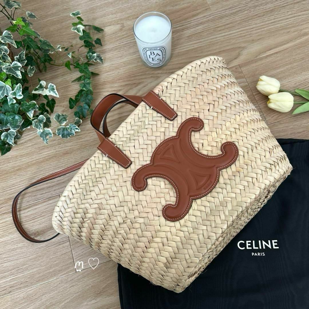 セリーヌ　CLINE  かごバック　タン　トリオンフ