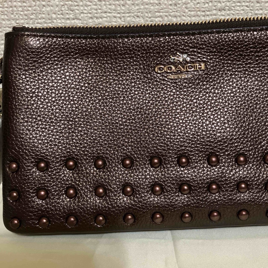 COACH - ☆タグ付き新品☆コーチ COACH 長財布 リベット スタッズ