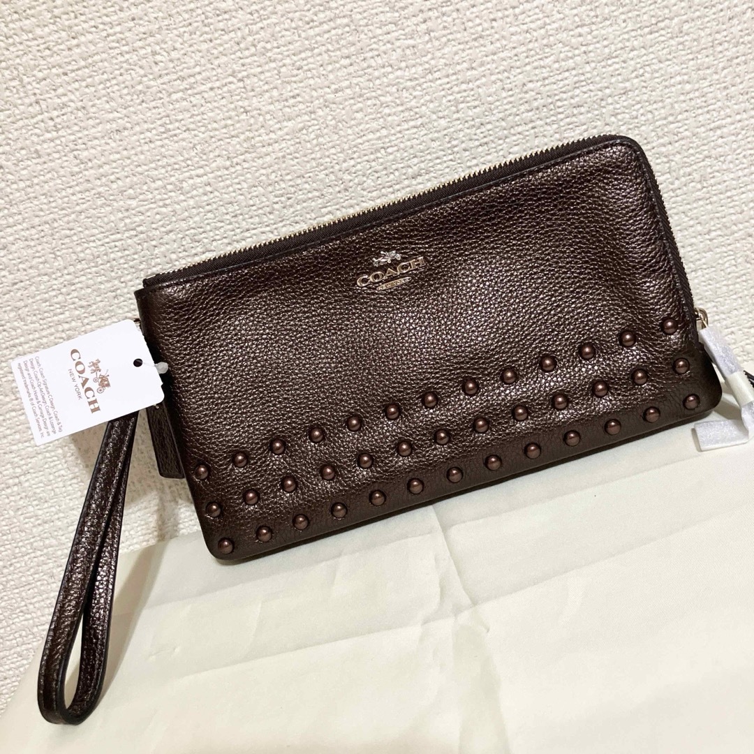 COACH - ☆タグ付き新品☆コーチ COACH 長財布 リベット スタッズ