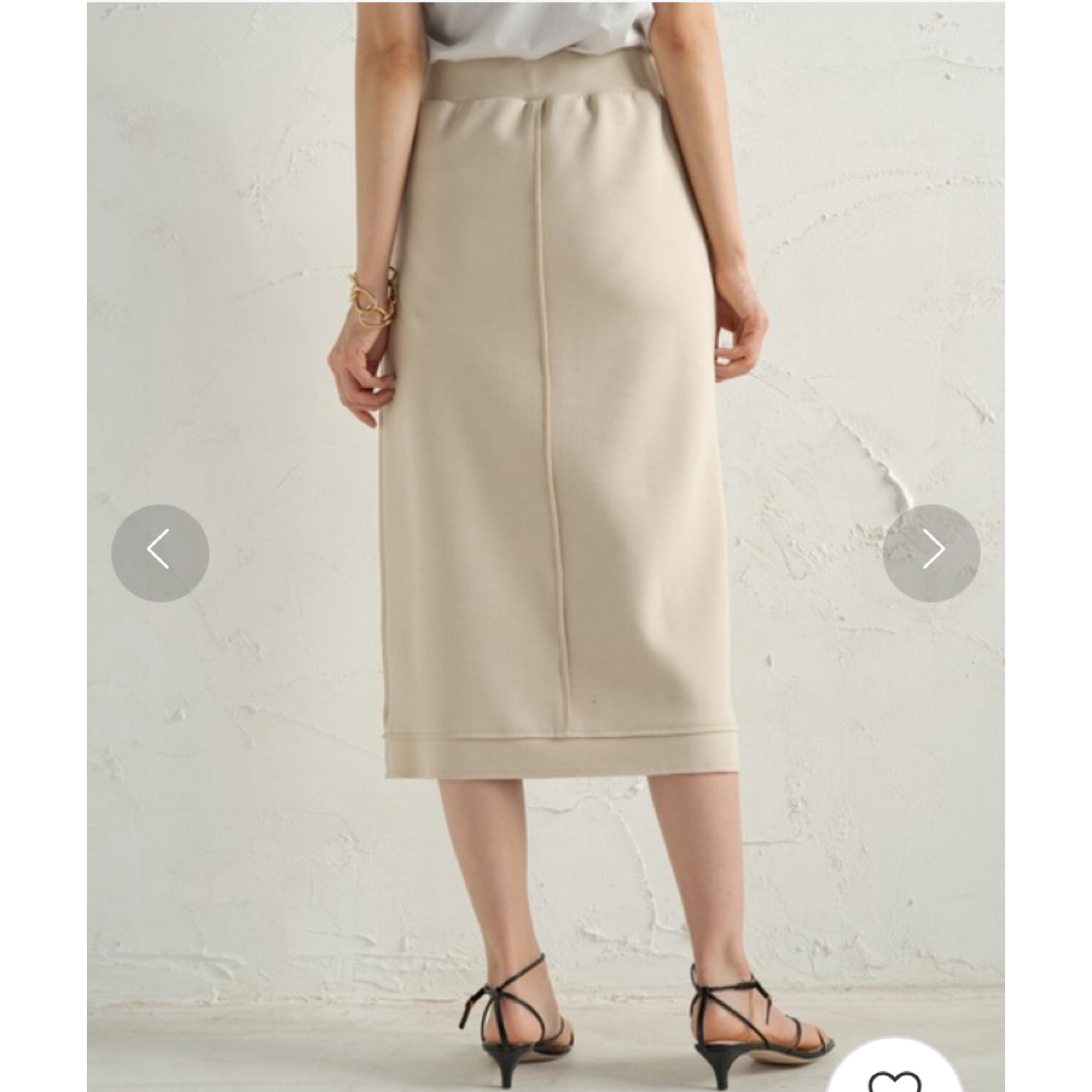 Loungedress(ラウンジドレス)のラウンジドレス　ボンディングスカート  ベージュ レディースのスカート(ロングスカート)の商品写真