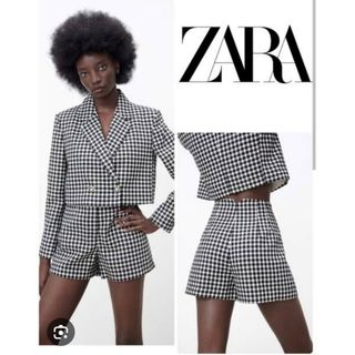 ザラ(ZARA)のZARA　ギンガムチェック　ショートパンツ(ショートパンツ)