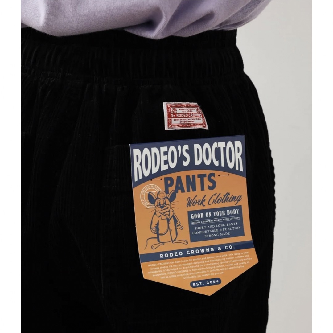 RODEO CROWNS WIDE BOWL(ロデオクラウンズワイドボウル)のRODEO CROWNS RODEO’S DOCTOR PANTS2 ブラック レディースのパンツ(カジュアルパンツ)の商品写真