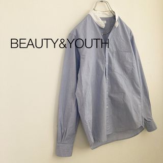 ビューティアンドユースユナイテッドアローズ(BEAUTY&YOUTH UNITED ARROWS)の★ビューティーアンドユース★ピンストライプ バンドカラーシャツ (シャツ/ブラウス(長袖/七分))