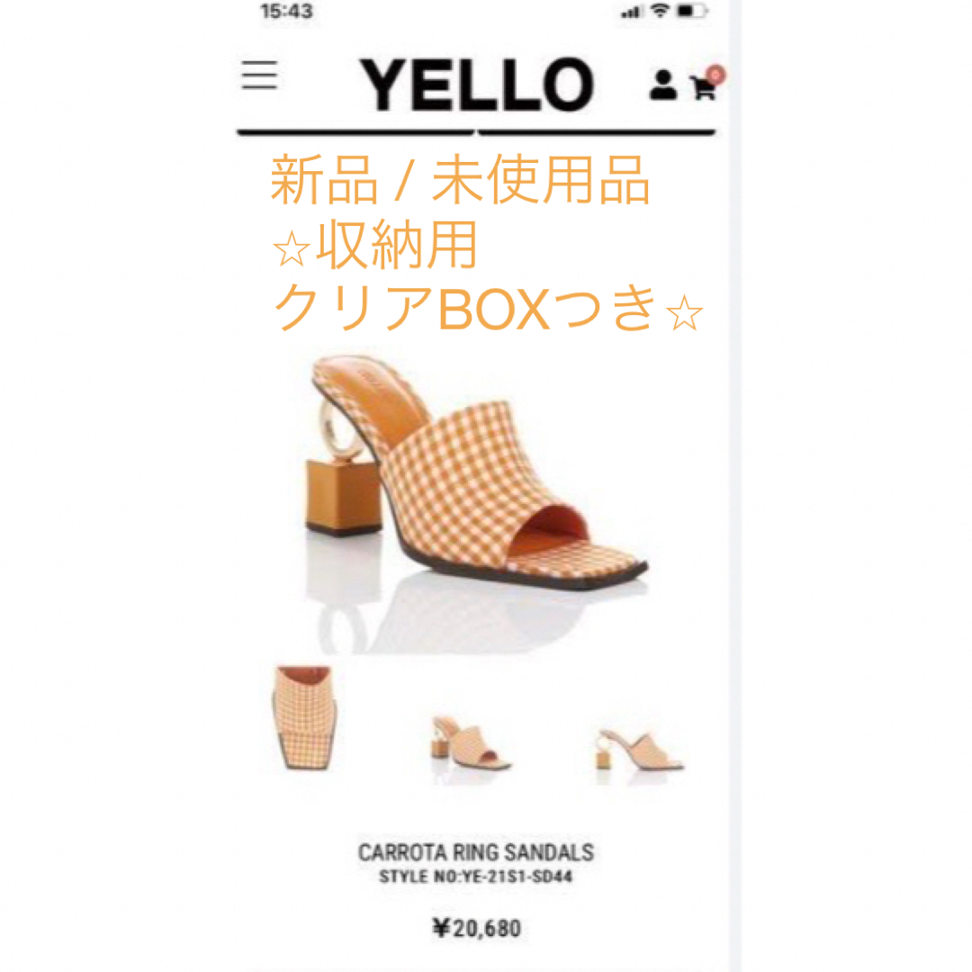 yello ギンガムチェックサンダル/ CARROTA RING SANDALS レディースの靴/シューズ(サンダル)の商品写真