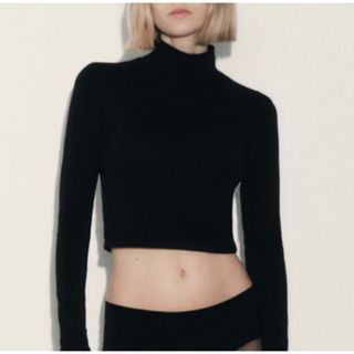 ザラ(ZARA)のZARA タートルネック リブニット 長袖 Sサイズ(ニット/セーター)