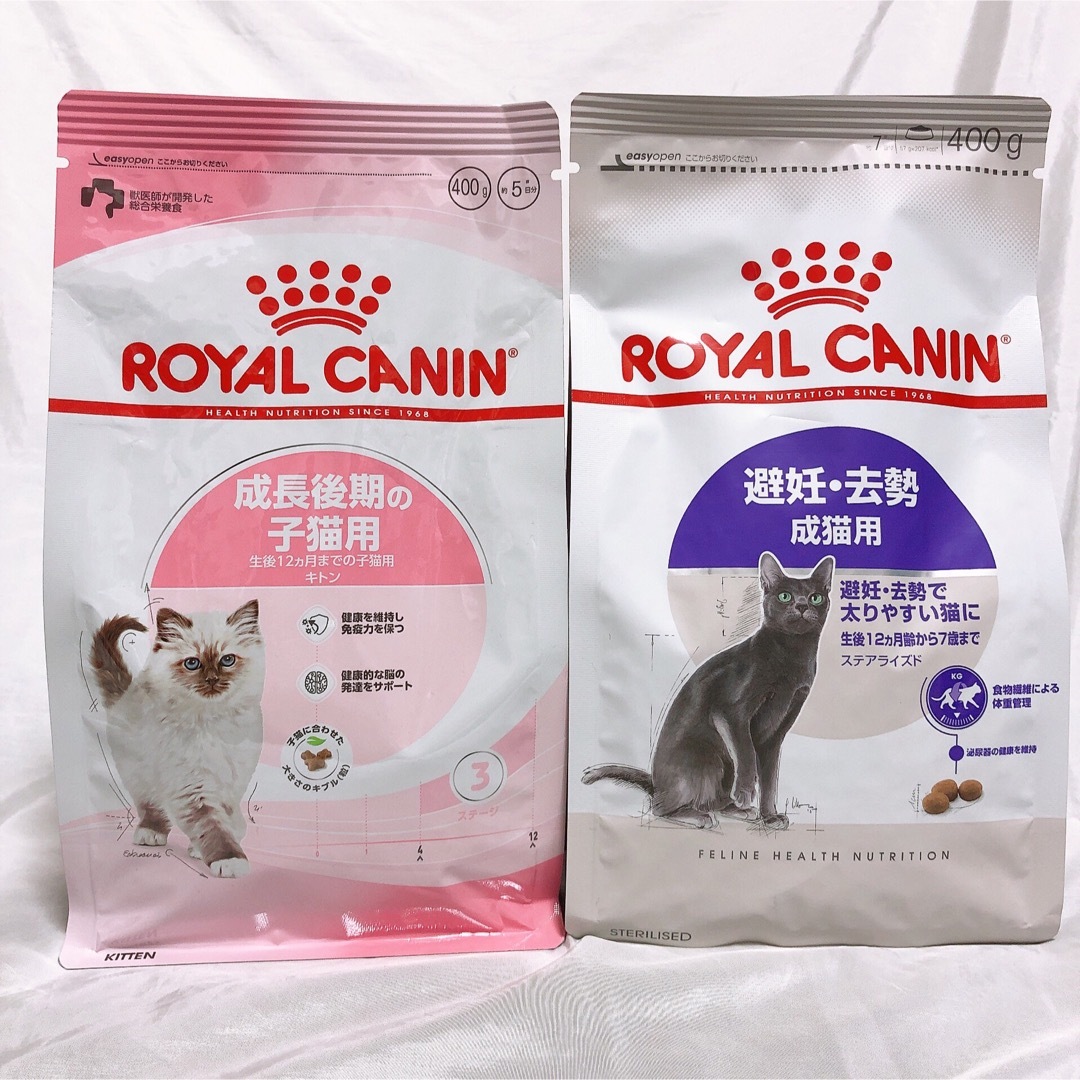 ROYAL CANIN(ロイヤルカナン)の子猫卒業　ロイヤルカナン　子猫　成長後期　と　避妊去勢 その他のペット用品(猫)の商品写真