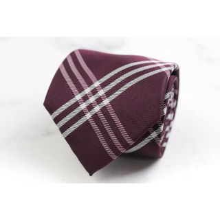 シンプルフレーズクラバット ブランド ネクタイ チェック柄 格子柄 メンズ パープル SIMPLE PHRASE CRAVAT(ネクタイ)