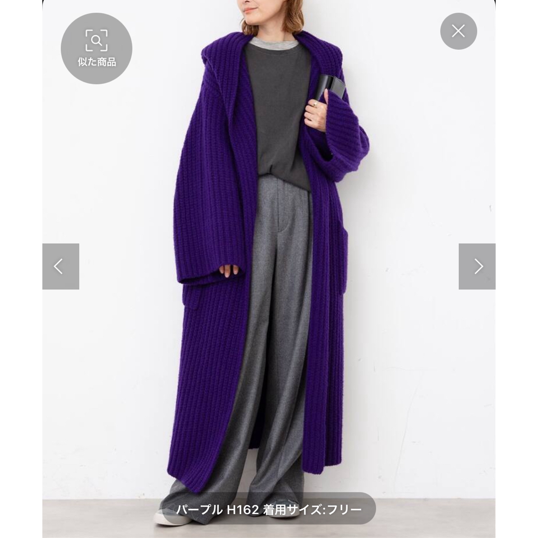 Deuxieme Classe 【LUREN/ルーレン】LONG KNITコート レディースのジャケット/アウター(ニットコート)の商品写真