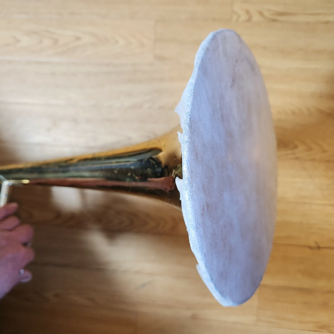 ベルマスク　ベルカバー(バストロンボーン用) 　現役プロ奏者ハンドメイド品 楽器の管楽器(トロンボーン)の商品写真