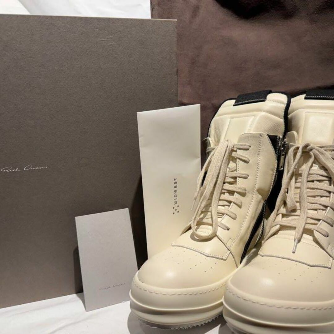 Rick Owens(リックオウエンス)のRICK OWENS Geo Basket Milk 42 メンズの靴/シューズ(スニーカー)の商品写真