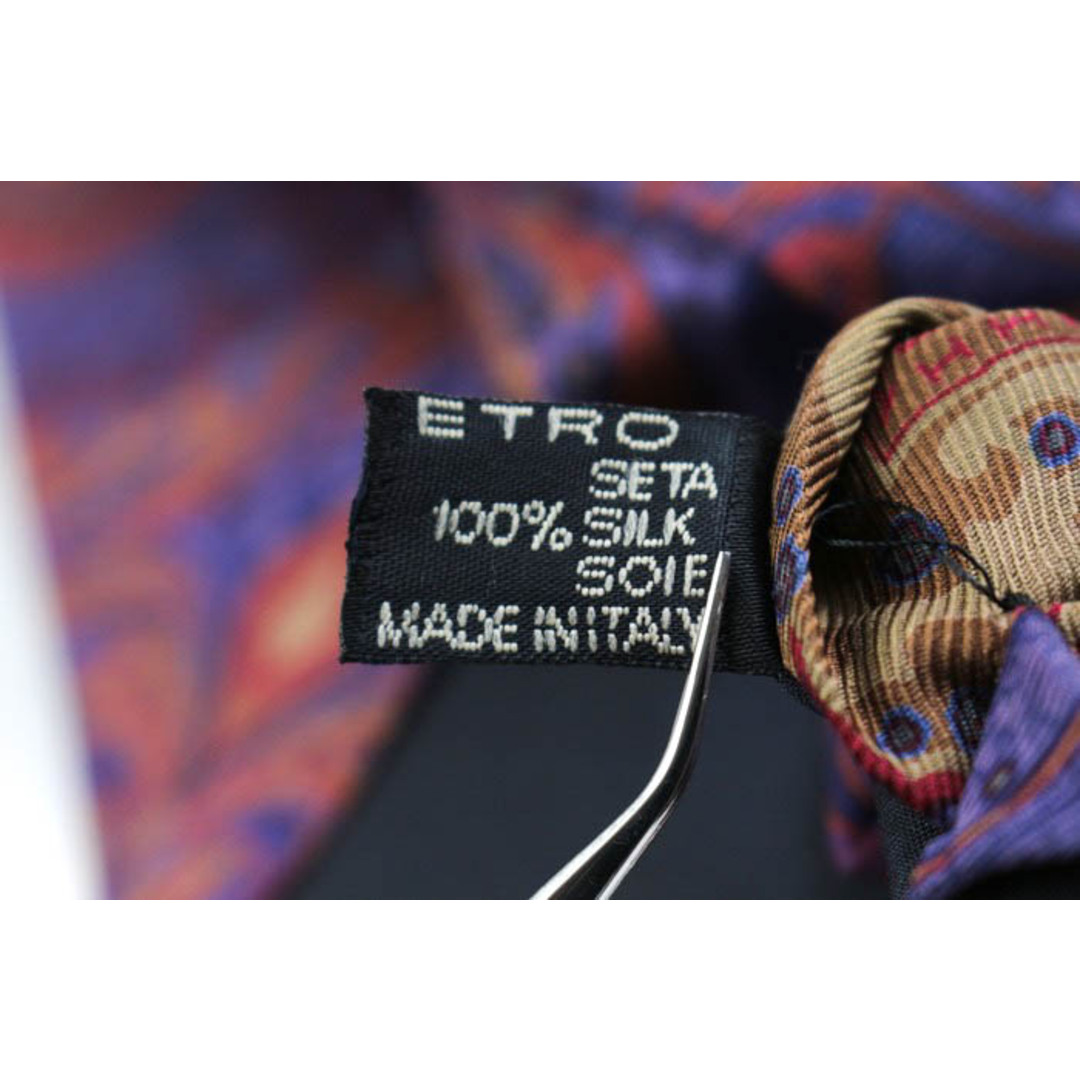 ETRO(エトロ)のエトロ ブランド ネクタイ 総柄 ペイズリー 幾何学模様 シルク イタリア製 メンズ ブラウン ETRO メンズのファッション小物(ネクタイ)の商品写真