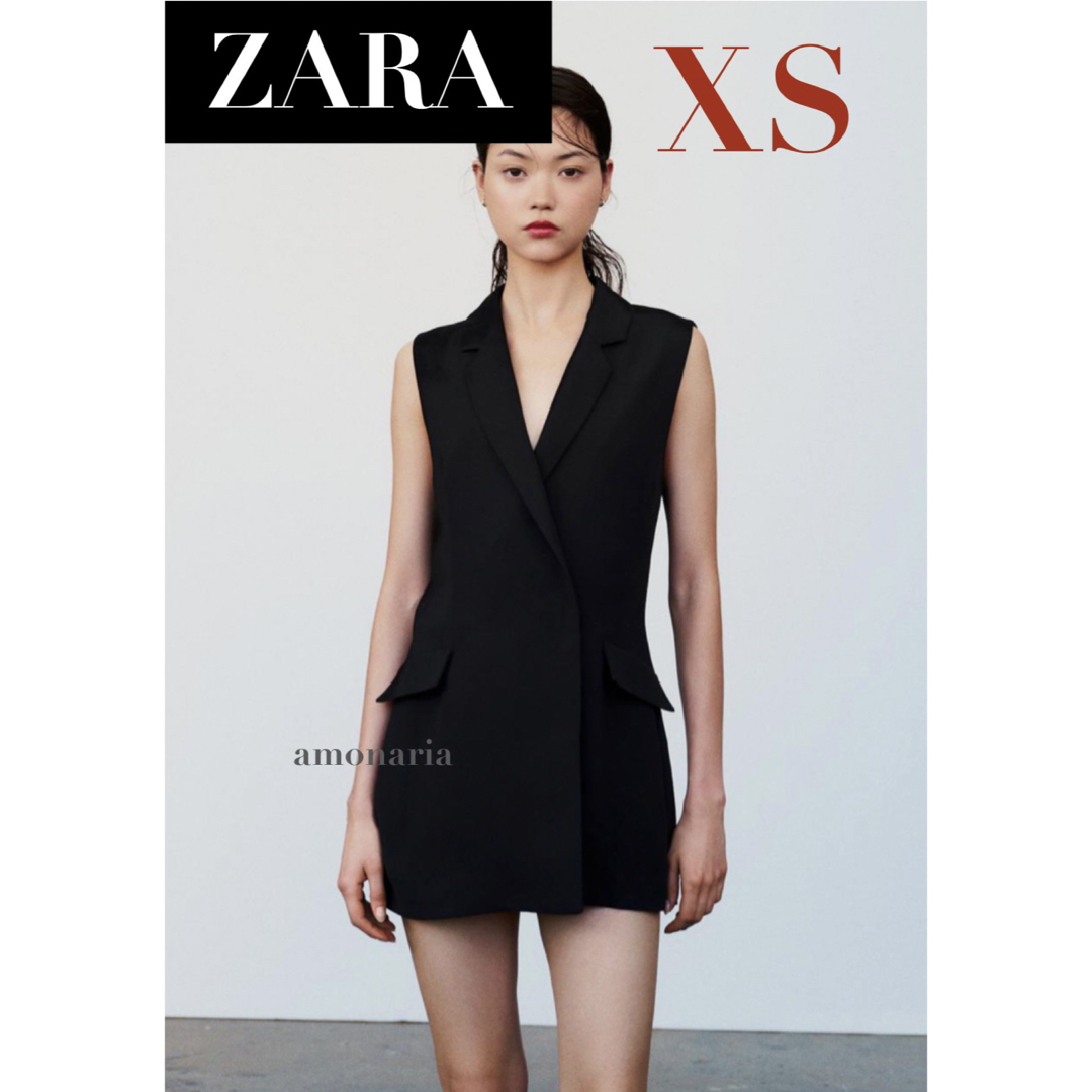 ZARA(ザラ)の【新品】ZARA ベストスタイルジャンプスーツ　ワンピース　ミニワンピース レディースのパンツ(オールインワン)の商品写真