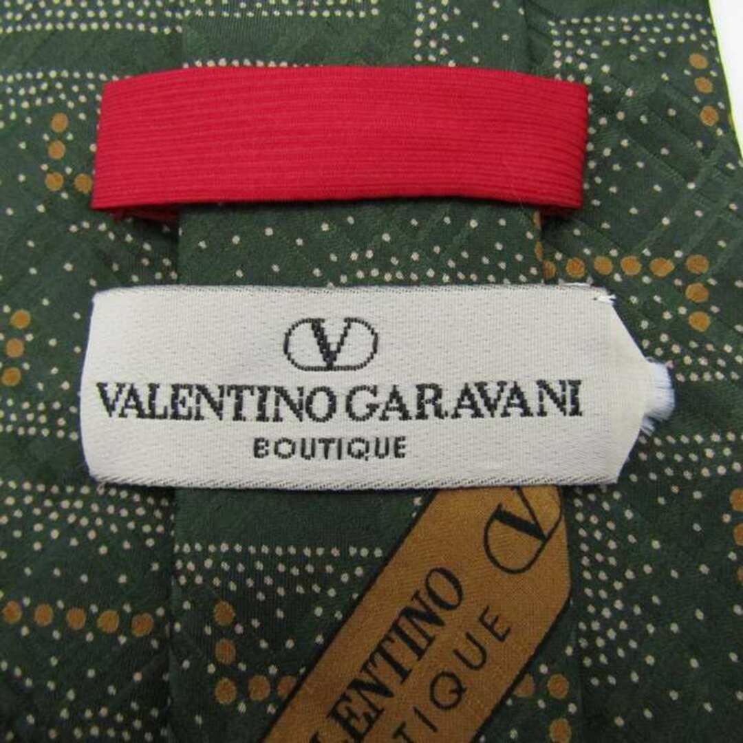 valentino garavani(ヴァレンティノガラヴァーニ)のヴァレンティノ ガラヴァーニ ブランド ネクタイ ストライプ柄 シルク イタリア製 メンズ グリーン VALENTINO GARAVANI メンズのファッション小物(ネクタイ)の商品写真