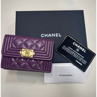 シャネル(CHANEL)のCHANEL【美品】ボーイシャネル コンパクトウォレット　財布　３つ折り(財布)