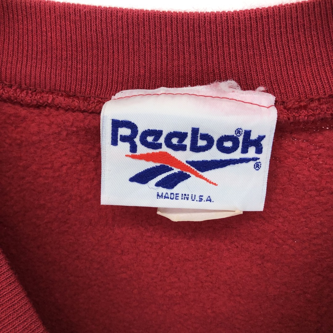 Reebok(リーボック)の古着 90年代 リーボック Reebok ロゴスウェットシャツ トレーナー USA製 メンズXL ヴィンテージ /eaa411279 メンズのトップス(スウェット)の商品写真