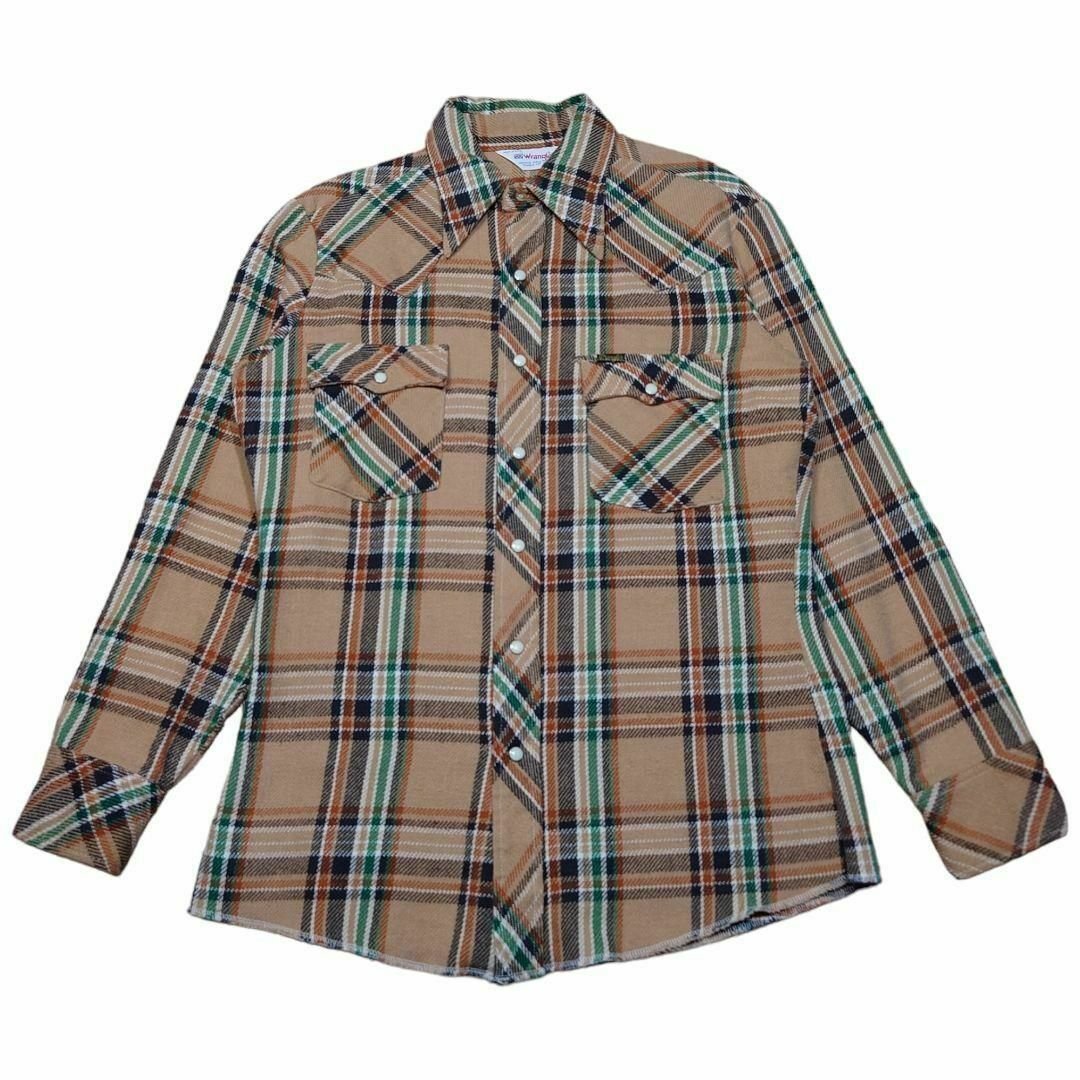 Wrangler(ラングラー)のUSA製 70s Wrangler　ウエスタンシャツチェックシャツ古着ラングラー メンズのトップス(シャツ)の商品写真