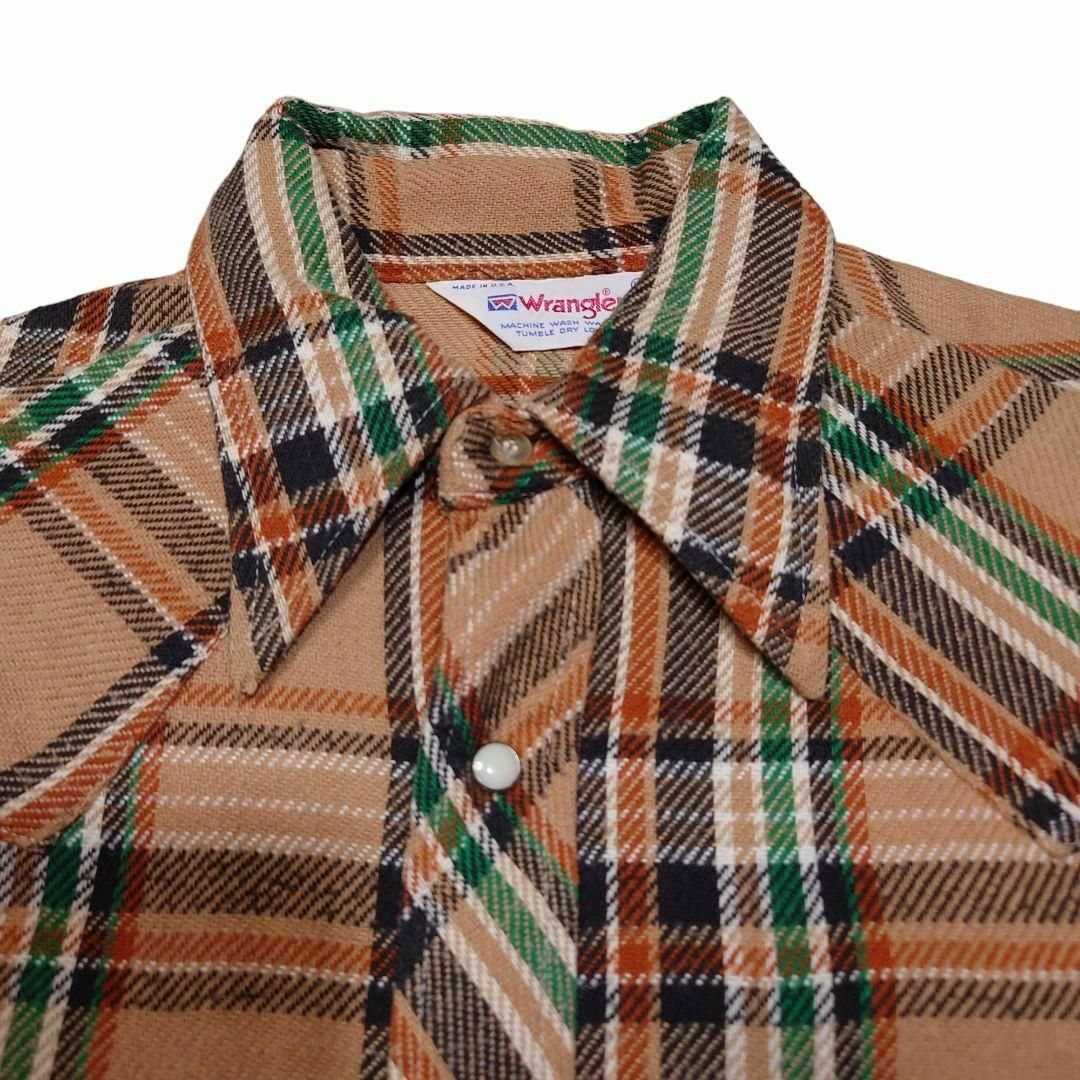 Wrangler(ラングラー)のUSA製 70s Wrangler　ウエスタンシャツチェックシャツ古着ラングラー メンズのトップス(シャツ)の商品写真
