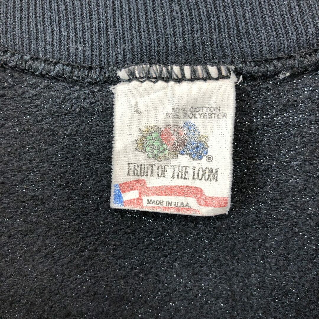 FRUIT OF THE LOOM(フルーツオブザルーム)の古着 80年代 フルーツオブザルーム FRUIT OF THE LOOM 漢字 プリントスウェットシャツ トレーナー USA製 メンズL ヴィンテージ /eaa379909 メンズのトップス(スウェット)の商品写真