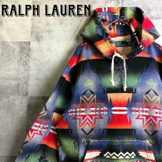 ポロラルフローレン(POLO RALPH LAUREN)の希少 美品 ポロバイラルフローレン パーカー ネイティブ柄 マルチカラー S(パーカー)