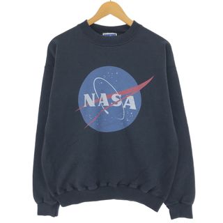 ヘインズ(Hanes)の古着 00年代 ヘインズ Hanes NASA ナサ プリントスウェットシャツ トレーナー メンズM /eaa423278(スウェット)