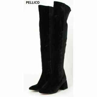 ペリーコ(PELLICO)のPELLICO ベルベットロングニーハイブーツ(ブーツ)