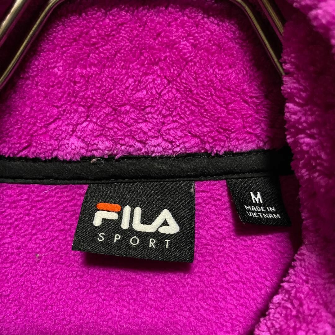 FILA(フィラ)のアメリカ古着　FILA フィラ　フリース　ジャケット　ジップアップ　U27 レディースのジャケット/アウター(ブルゾン)の商品写真