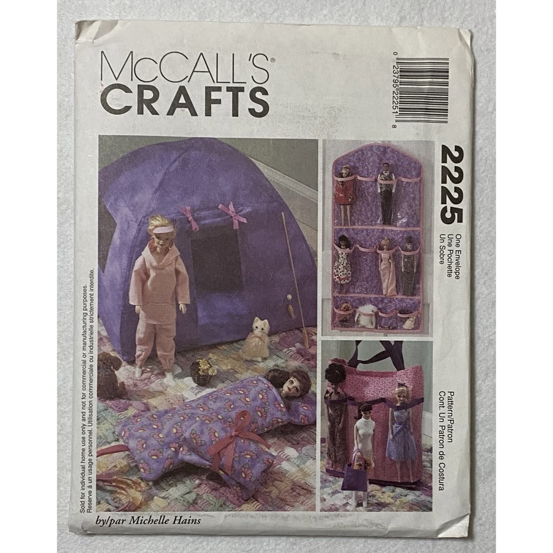 バービー 人形型紙　Accessories  McCALL’S 2225 ハンドメイドの素材/材料(型紙/パターン)の商品写真