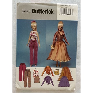 バービー 人形型紙　11 1/2 Doll  Butterick 3931(型紙/パターン)