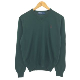 ラルフローレン(Ralph Lauren)の古着 ラルフローレン Ralph Lauren POLO by Ralph Lauren Vネック メリノウールニットセーター レディースS /eaa424154(ニット/セーター)