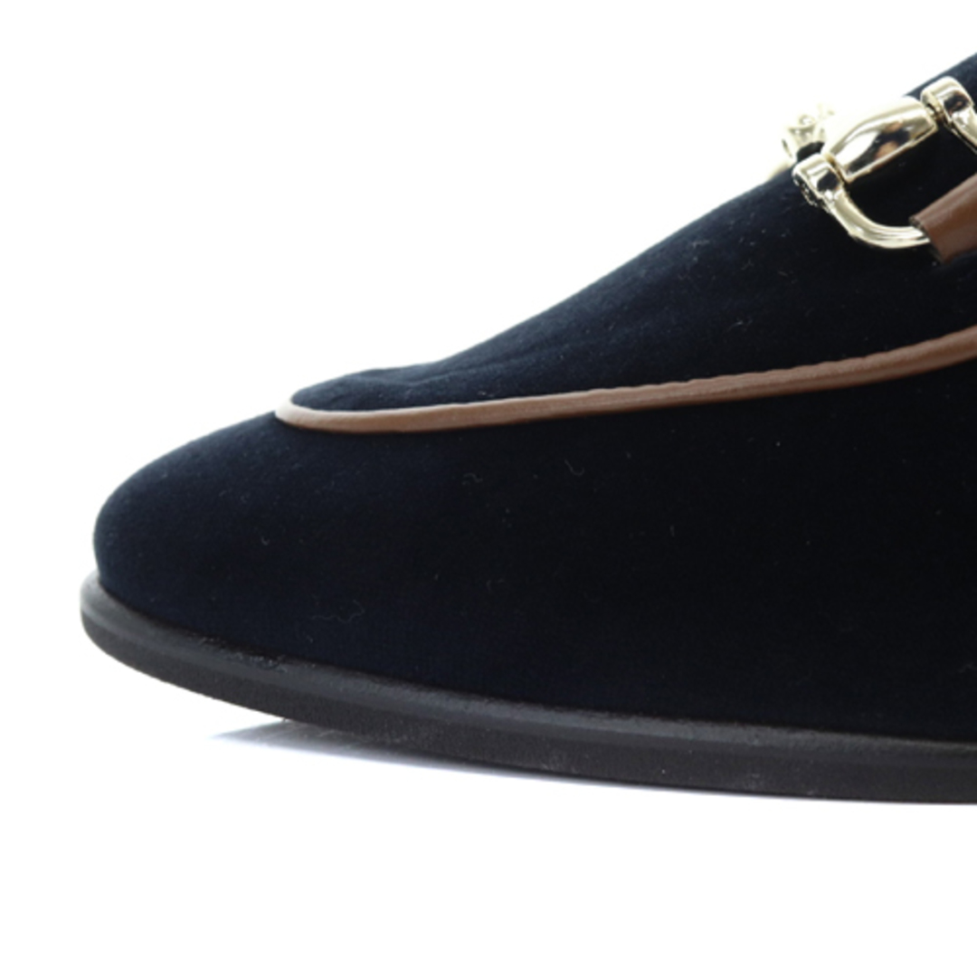 Le Talon(ルタロン)のルタロン ハイショクビットバブーシュ ローファー 切替 22.5cm 紺 茶色 レディースの靴/シューズ(ローファー/革靴)の商品写真