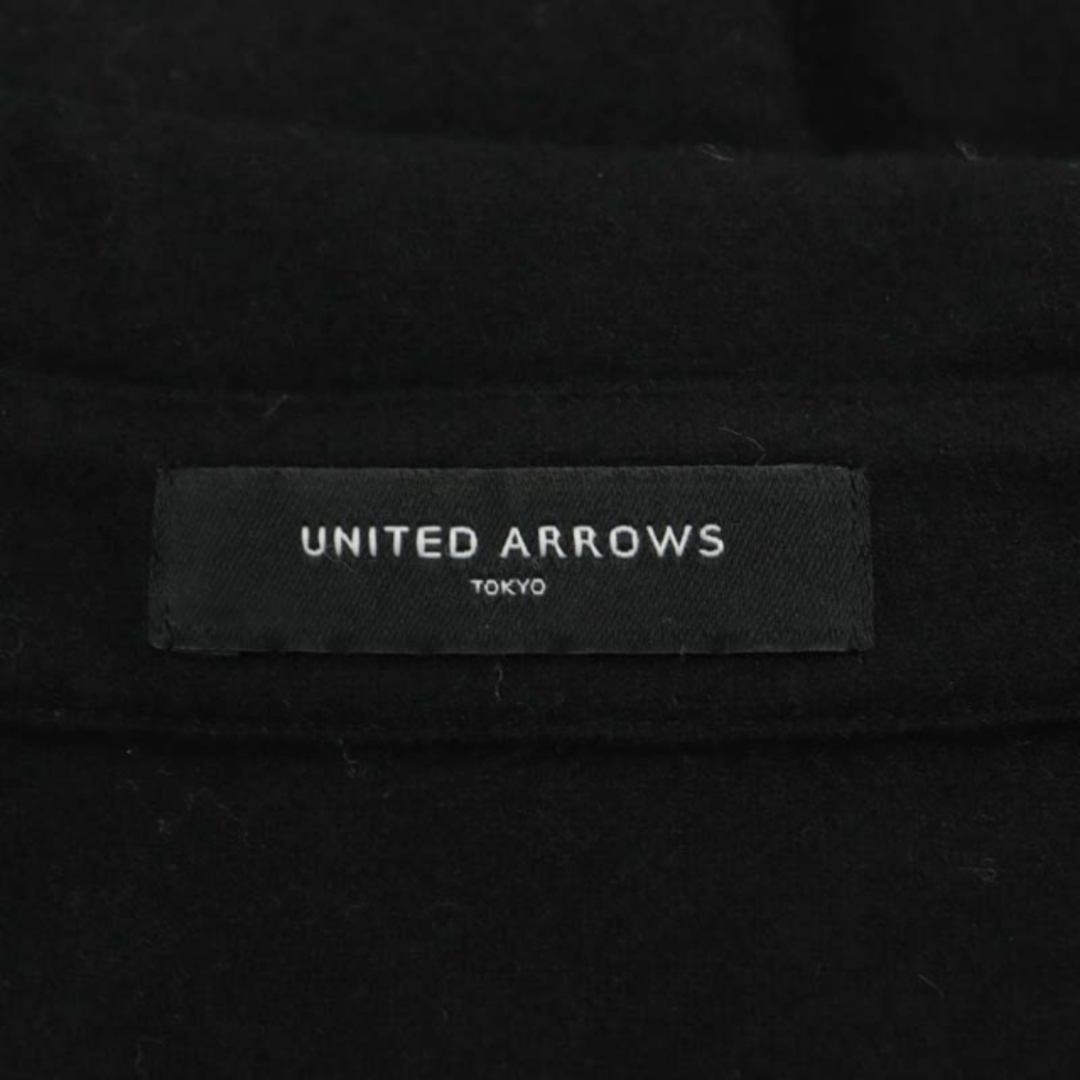 UNITED ARROWS(ユナイテッドアローズ)のユナイテッドアローズ ウール スキッパー シャツワンピース ミモレ ロング 黒 レディースのワンピース(ロングワンピース/マキシワンピース)の商品写真