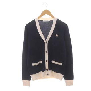 メゾンキツネ(MAISON KITSUNE')のメゾンキツネ 23AW フォックスパッチ バイカラー クラシック カーディガン(カーディガン)