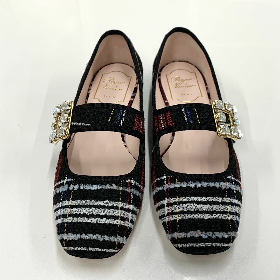 ROGER VIVIER(ロジェヴィヴィエ)の9214 ロジェヴィヴィエ トレ ヴィヴィエ ファブリック フラットシューズ レディースの靴/シューズ(バレエシューズ)の商品写真