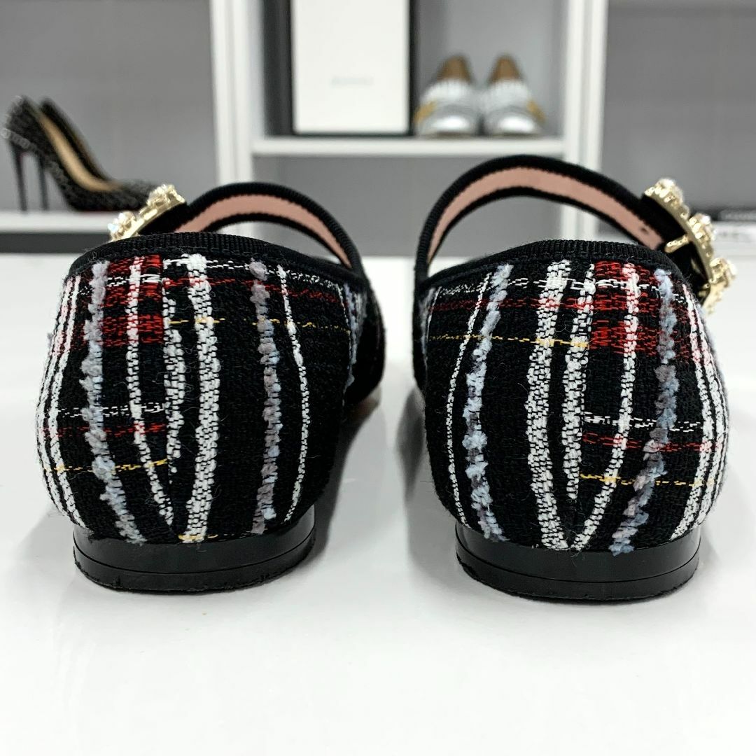 ROGER VIVIER(ロジェヴィヴィエ)の9214 ロジェヴィヴィエ トレ ヴィヴィエ ファブリック フラットシューズ レディースの靴/シューズ(バレエシューズ)の商品写真