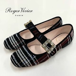 ROGER VIVIER - 9214 ロジェヴィヴィエ トレ ヴィヴィエ ファブリック フラットシューズ