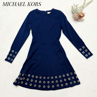 マイケルコース(Michael Kors)の【正規品】マイケルコース　ゴールドスタッズ　ストレッチ　ロングワンピース(ロングワンピース/マキシワンピース)