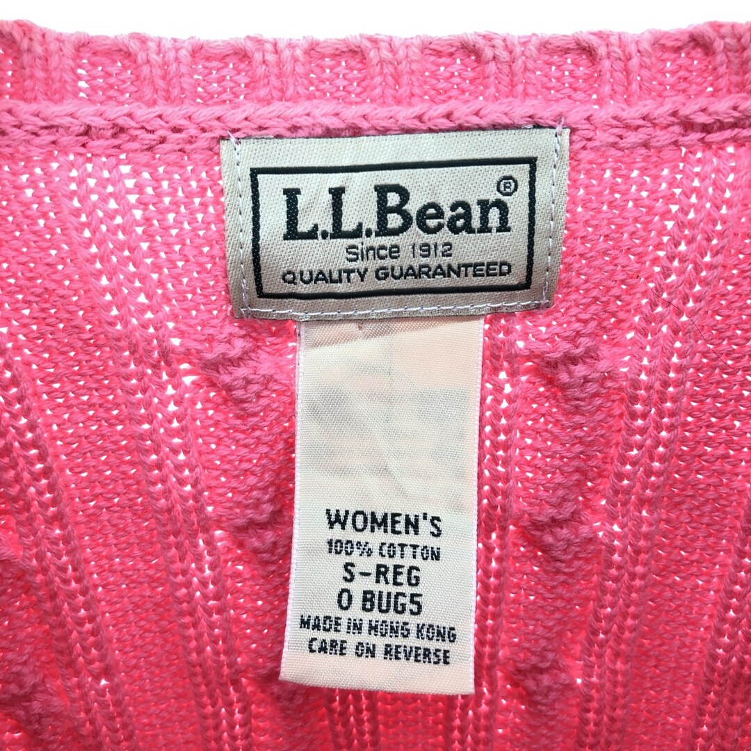 L.L.Bean(エルエルビーン)の古着 エルエルビーン L.L.Bean ケーブル編み コットンニットカーディガン レディースS /eaa424144 レディースのトップス(カーディガン)の商品写真