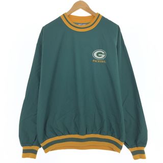 リー(Lee)の古着 90年代 リー Lee SPORT NFL GREEN BAY PACKERS グリーンベイパッカーズ ウォームアッププルオーバー メンズL ヴィンテージ /eaa423875(ナイロンジャケット)