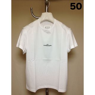 マルタンマルジェラ(Maison Martin Margiela)の新品 50 マルジェラ 23ss ブランドロゴ反転Tシャツ 白黒 5978(Tシャツ/カットソー(半袖/袖なし))