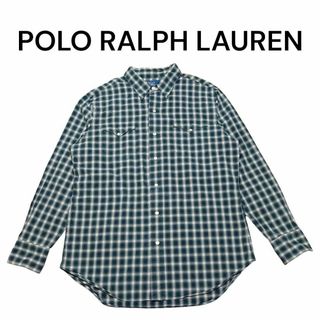 ポロラルフローレン(POLO RALPH LAUREN)のポロラルフローレン　オンブレチェック　ウエスタンシャツ　グリーン　POLO(シャツ)