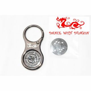 ダンスウィズドラゴン(Dance With Dragon)の新品☆ダンスウィズドラゴン カラビナ グリーンマーカー☆ダークシルバー(その他)