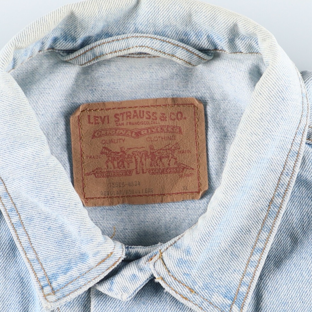 Levi's(リーバイス)の古着 90年代 リーバイス Levi's 75525-4834 デニムジャケット Gジャン カナダ製 メンズXL ヴィンテージ /eaa423537 メンズのジャケット/アウター(Gジャン/デニムジャケット)の商品写真