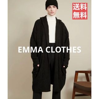 【EMMA CLOTHES】ケーブル編みロングコーディガン ロングカーディガン