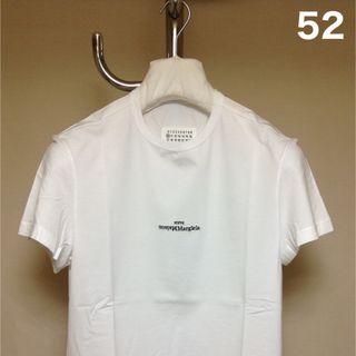 マルタンマルジェラ(Maison Martin Margiela)の新品 52 マルジェラ 23ss ブランドロゴ反転Tシャツ 白黒 5979(Tシャツ/カットソー(半袖/袖なし))