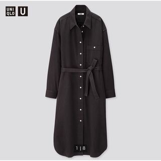 ユニクロ(UNIQLO)のUNIQLOU デニムワンピース Lサイズ(ロングワンピース/マキシワンピース)