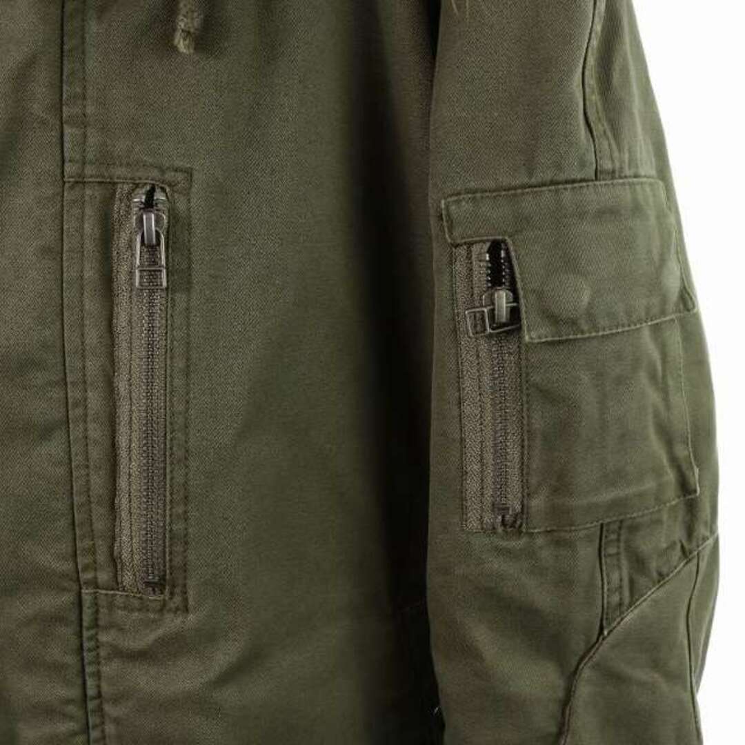 BEAMS(ビームス)のBEAMS ミリタリージャケット ジップアップ ボア ラクーンファー M メンズのジャケット/アウター(ブルゾン)の商品写真