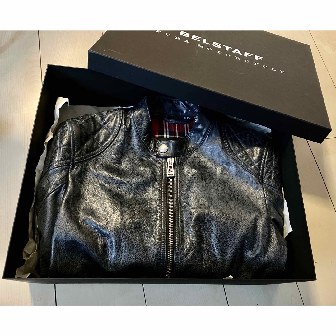 BELSTAFF(ベルスタッフ)の使用一回☆超美品☆ベルスタッフ belstaff ライダース レザー ジャケット メンズのジャケット/アウター(ライダースジャケット)の商品写真