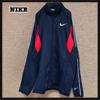 ナイキ(NIKE)の【ナイキ】トラックジャケットジャージ　スウォッシュロゴ　ネイビーワンポイント23(ジャージ)