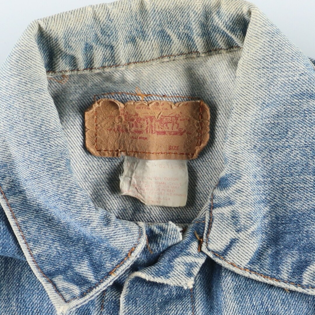 Levi's(リーバイス)の古着 90年代 リーバイス Levi's 70706-0216 デニムジャケット Gジャン カナダ製 レディースM ヴィンテージ /eaa423540 レディースのジャケット/アウター(Gジャン/デニムジャケット)の商品写真